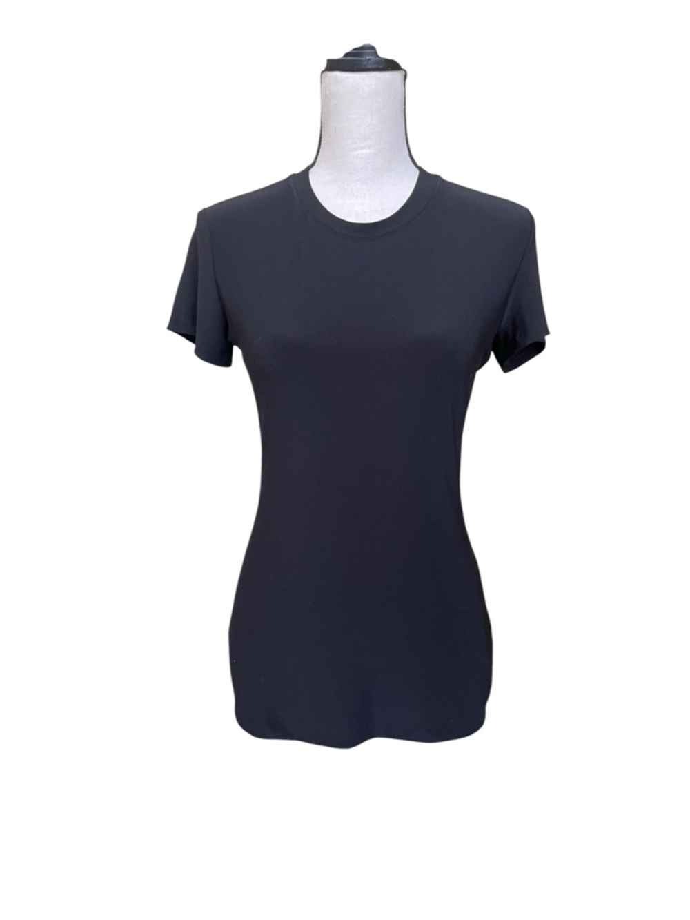 Norma Kamali Women's Black Short-Sleeve Crewneck Tee